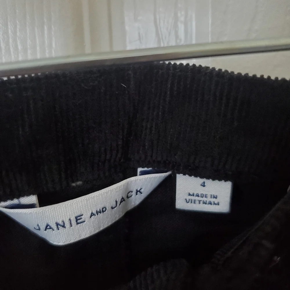 Janie And Jack Black Corduroy Kids Pants 4